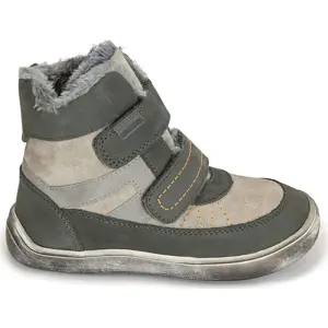 Chlapecké zimní boty Barefoot RODRIGO GREY, Protetika, šedá - 35