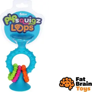 Produkt Chrastítko pipSquiz Loops modré, Fat Brain, W010228