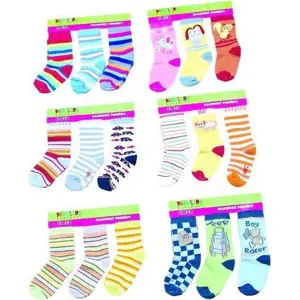 dětské kojenecké ponožky (2/3r.), Pidilidi, PD111, mix - 92/98 | 2/3let