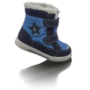 Produkt dětské zimní boty s kožíškem POLARFOX, 2 suché zipy, BUGGA, B00172-04, modrá - 33