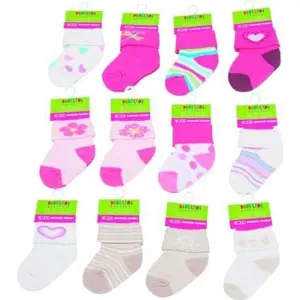 Produkt Kojenecké ponožky dívčí 12 pack (0 až 6m), Pidilidi, PD500, holka - 0-6m | 0-6m