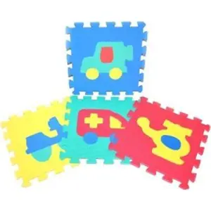 Měkké puzzle bloky dopravní prostředky 30 cm, WIKY, 118629